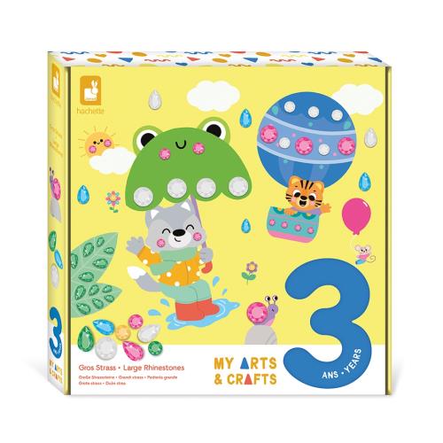 Janod Atelier Maxi Kreatívna sada My arts&craft Štrasové kamienky nalepovanie Zvieratká 3+