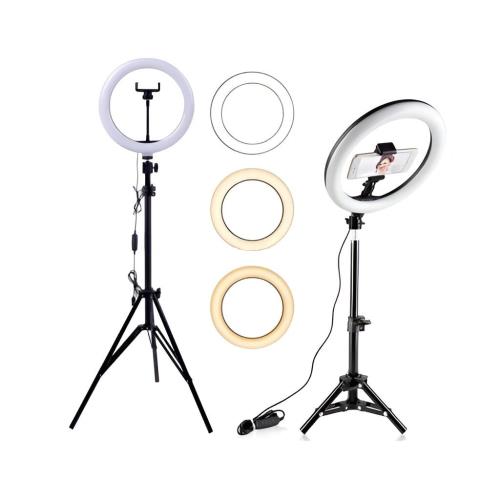 MG Selfie Ring Fill kruhové LED svetlo 10'' + statív 1.8m, čierne