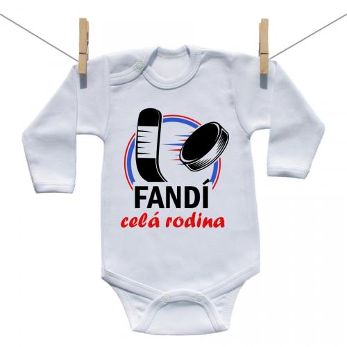 Boodyy Body s dlhým rukávom Fandí celá rodina 62 (2-4 mesiace)