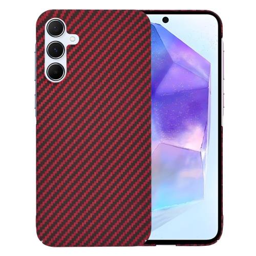 Ochranný obal s karbónovým vzorom pre Samsung Galaxy A55 - Červená H33227