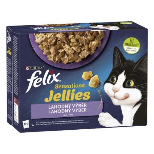 FELIX Sensations Jellies kapsička 12x85g jahňa, makrela, treska, morka v lahodnom želé