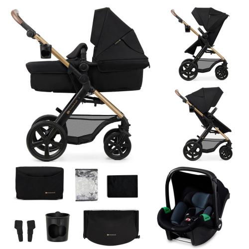 Kočík kombinovaný Moov 2 3v1 Pure Black - penové kolesá