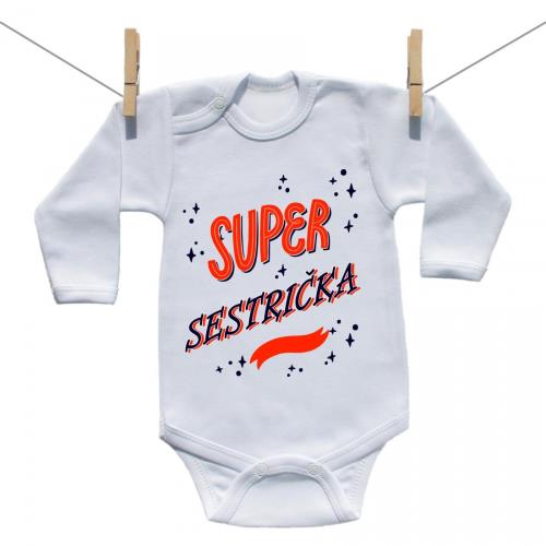 Boodyy Body s dlhým rukávom Super sestrička 92 (18-24 mesiacov)