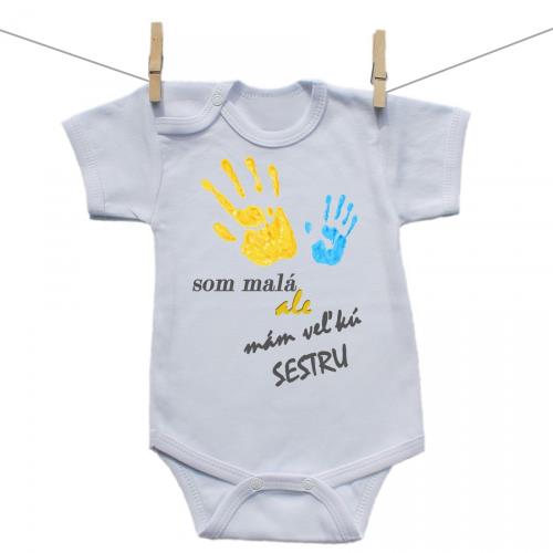 Boodyy Body s krátkym rukávom Som malá ale mám veľkú sestru 68 (3-6 mesiacov)