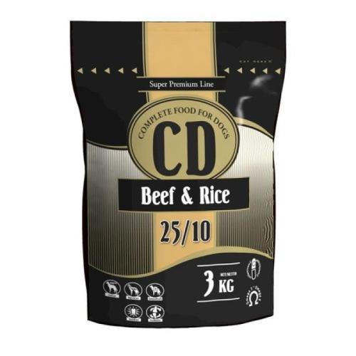 DELIKAN CD Beef and Rice 25/10 3kg Kompletné superprémiové krmivo s hovädzím mäsom a ryžou pre psov stredných a väčších plemien