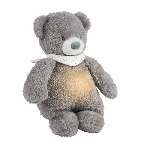 Uspávačik plyšový hudobný so svetielkom a senzorom plaču 4v1 Sleepy Bear Grey 0m+