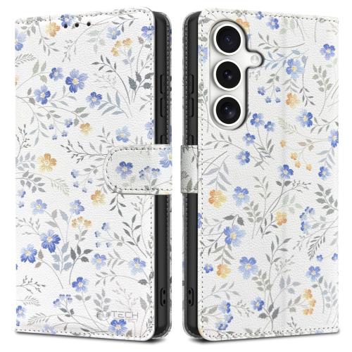 Tech-Protect Wallet knižkové puzdro na Samsung Galaxy S25, spring flowers