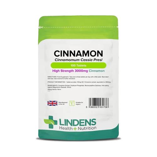 LINDENS Health + Nutrition Škorica 3000 mg, 100 tabliet