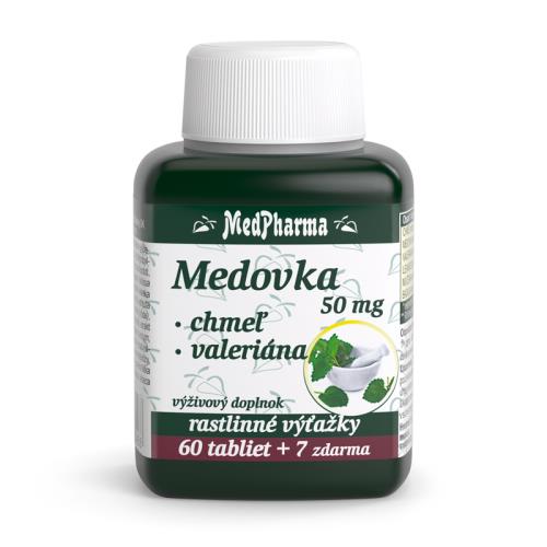 MedPharma MEDOVKA 50MG + CHMEĽ + VALERIÁNA