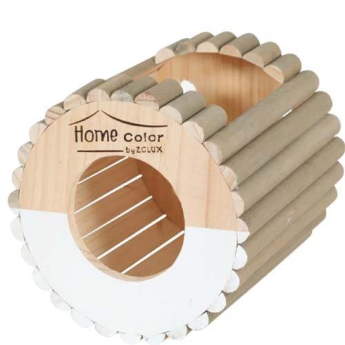 ZOLUX drevený domček pre hlodavce valec M bielý 210x150x150mm
