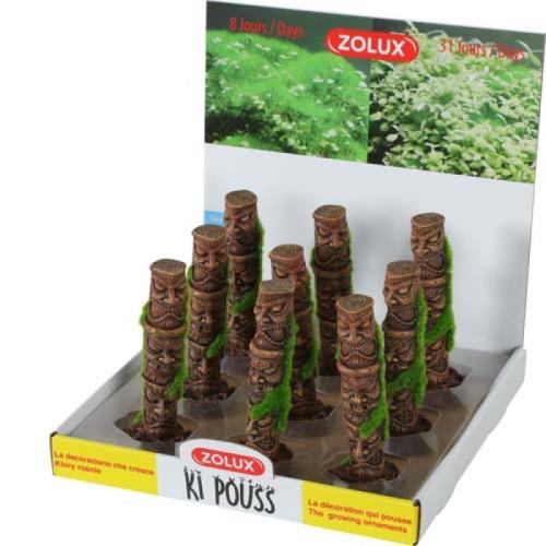 ZOLUX Dekorácia do akvária TOTEM 1 so živými semienkami machu 5,2 x 4,6 x 13,1cm