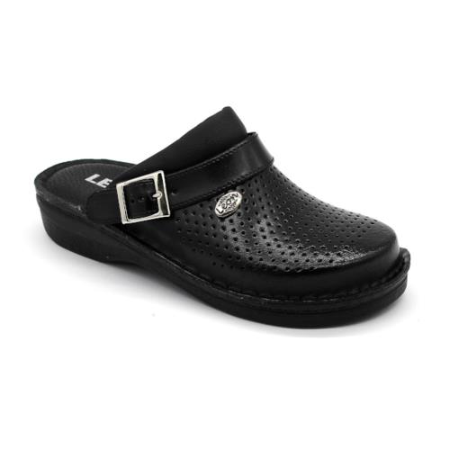 Leon V202 Dámska pracovná celokožená zdravotná obuv 36 - 23cm, čierna, 3,5 cm