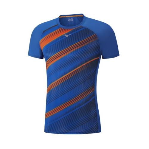 Mizuno Premium Aero Pánske športové tričko, modrá/oranžová, veľ. XL 7408-xl