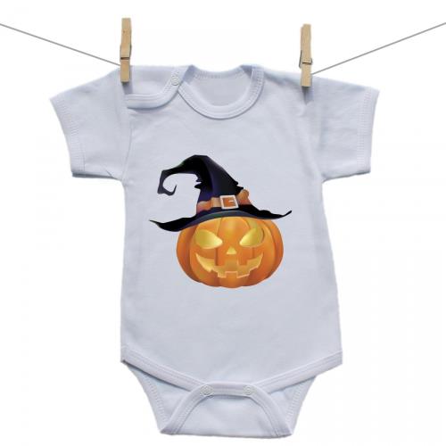 Boodyy Body s krátkym rukávom Halloween tekvica 56 (0-2 mesiace)