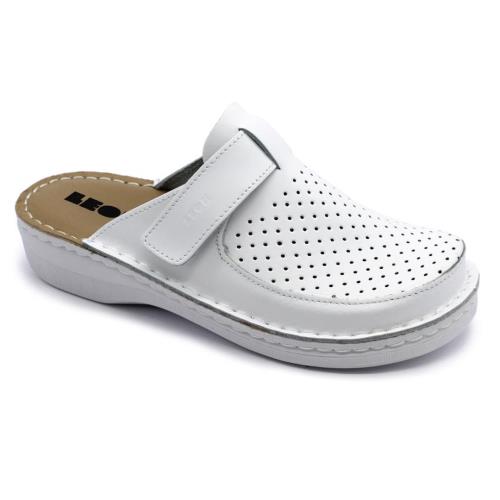 Leon V263 Dámska zdravotná celokožená obuv 39 - 24,5cm, biela, 3,5 cm