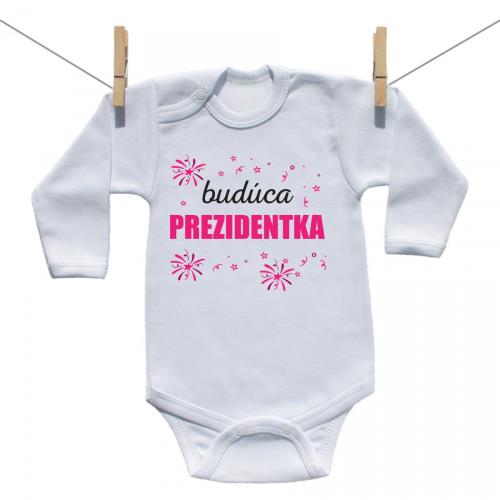 Boodyy Body s dlhým rukávom Budúca prezidentka 92 (18-24 mesiacov)