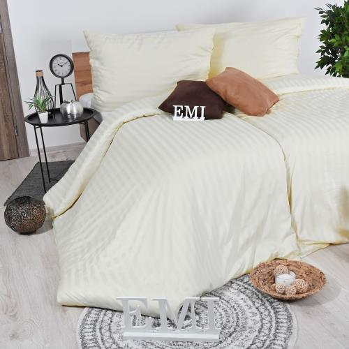Obliečky damaškové krémové EMI 1x 140x200 + 1x 70x90