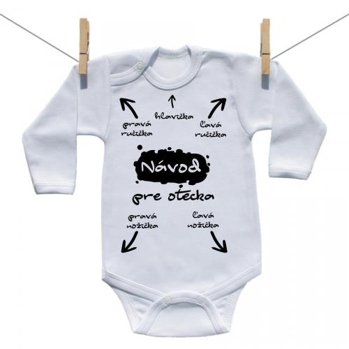 Boodyy Body s dlhým rukávom Návod pre otecka 74 (6-9 mesiacov)