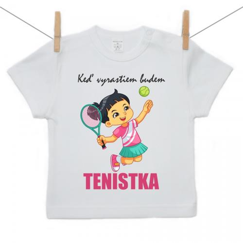 Boodyy Tričko s krátkym rukávom Keď vyrastiem budem tenistka 110 (4-5 rokov)
