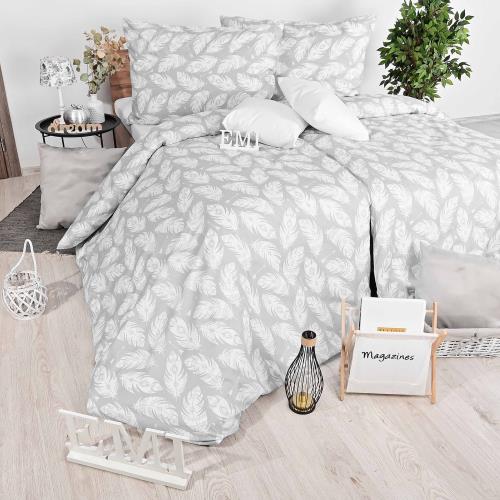 Obliečky krepové Linyi sivé EMI Štandardný set jednolôžko obsahuje 1x 140x200 + 1x 70x90