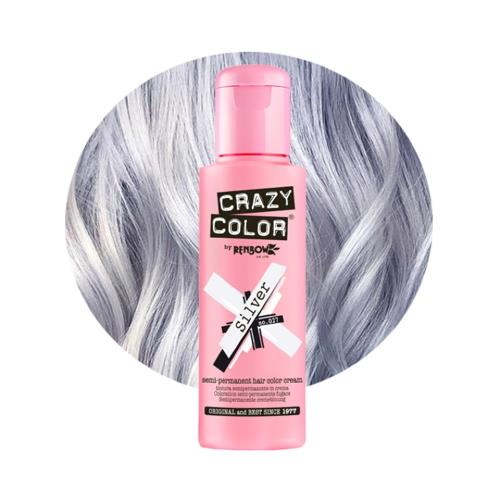 027 Crazy Color farba na vlasy Silver 100ml