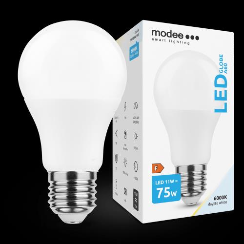 Modee Smart Lighting LED Globe žiarovka A60 11W E27 1055 lm, studená biela (ML-G6000K11WE27)