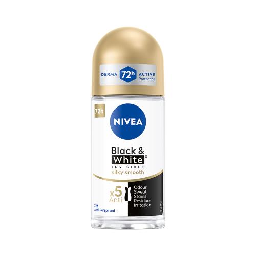 NIVEA Guličkový antiperspirant Black & White Silky Smooth