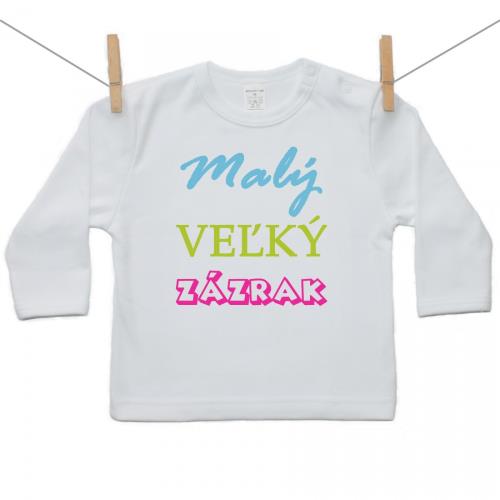 Boodyy Tričko s dlhým rukávom Malý veľký zázrak 80 (9-12 mesiacov) 833-25606