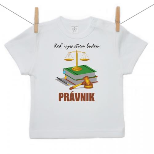 Boodyy Tričko s krátkym rukávom Keď vyrastiem budem právnik 122 (6-7 rokov)