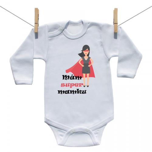 Boodyy Body s dlhým rukávom Mám super mamku 86 (12-18 mesiacov)
