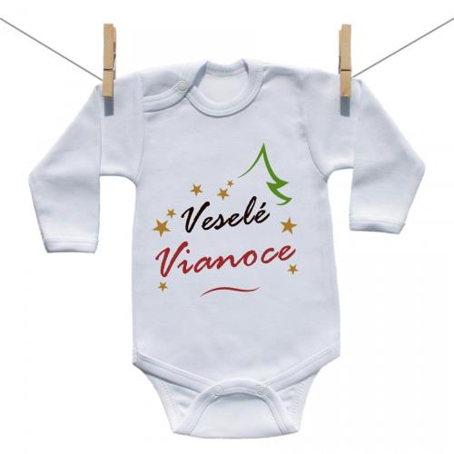 Boodyy Body s dlhým rukávom Veselé Vianoce 80 (9-12 mesiacov) 2895-48828