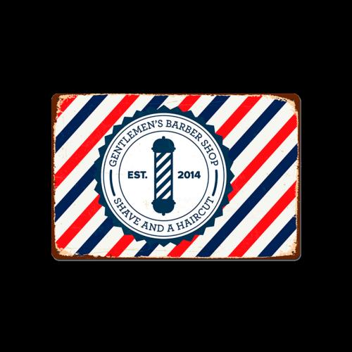 Reklamná tabuľka Gentlemen's Barber Shop BDS