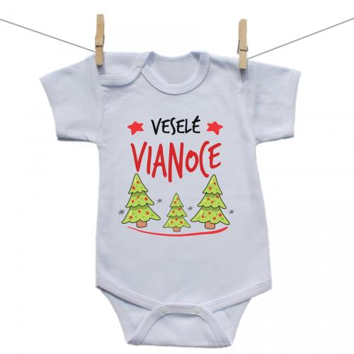 Boodyy Body s krátkym rukávom Veselé Vianoce 50 (0 mesiacov)