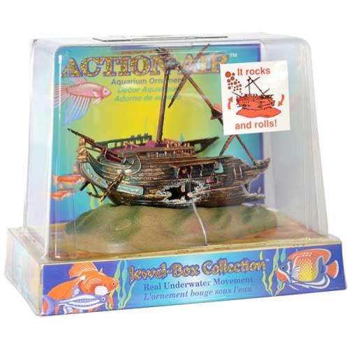 PENN PLAX ACTION-AIR pohyblivý vrak lode hojdací 11x6x11cm