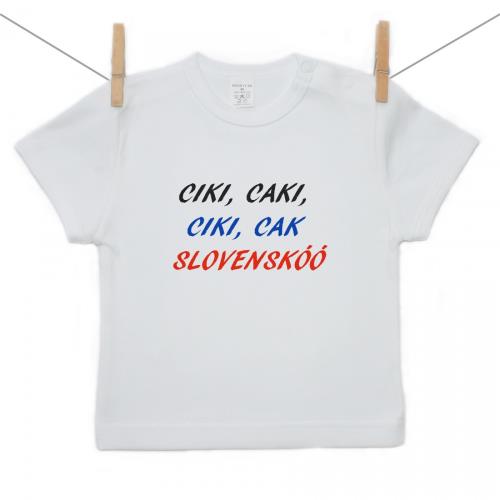 Boodyy Tričko s krátkym rukávom Ciki, caki, ciki, cak 92 (18-24 mesiacov)