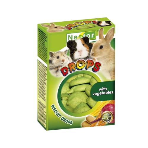 NESTOR BISCUIT DROPS 35g piškóty pre hlodavce zeleninové
