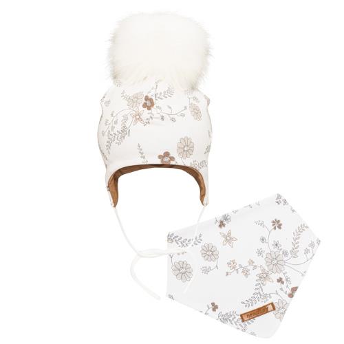 Jesenná dievčenská čiapočka so šatkou na krk New Baby Spesial One 86 (12-18m), 20C49203