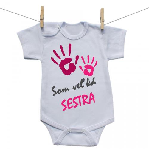 Boodyy Body s krátkym rukávom Som veľká sestra 86 (12-18 mesiacov)