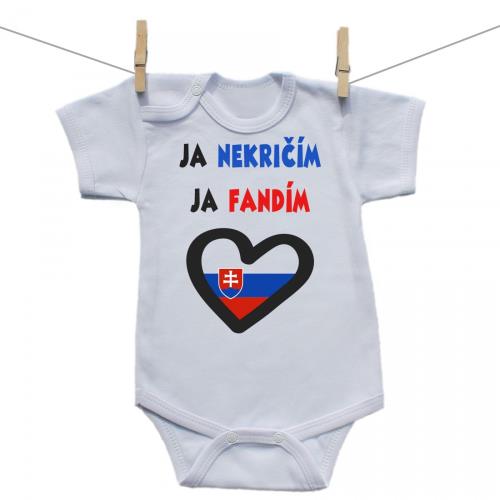 Boodyy Body s krátkym rukávom Ja nekričím, ja fandím 74 (6-9 mesiacov)
