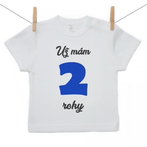 Boodyy Tričko s krátkym rukávom Už mám 2 roky Chlapec 116 (5-6 rokov) 2505-46152