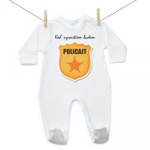 Boodyy Overal Keď vyrastiem budem policajt 80 (9-12 mesiacov)