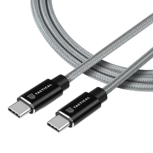 Extra pevný kábel USB-C/USB-C 100W 20V/5A - 2m - Sivá H31194