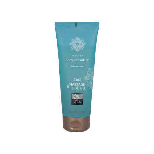 Masážny lubrikant - 2in1 Massage a Glide Gel Amber 200ml