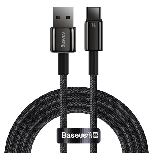 Baseus Tungsten kábel USB / USB-C 100W 2m, čierny