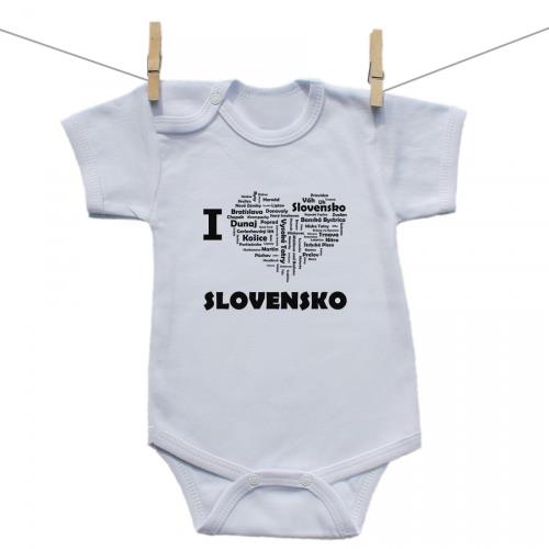 Boodyy Body s krátkym rukávom I love Slovensko 50 (0 mesiacov)