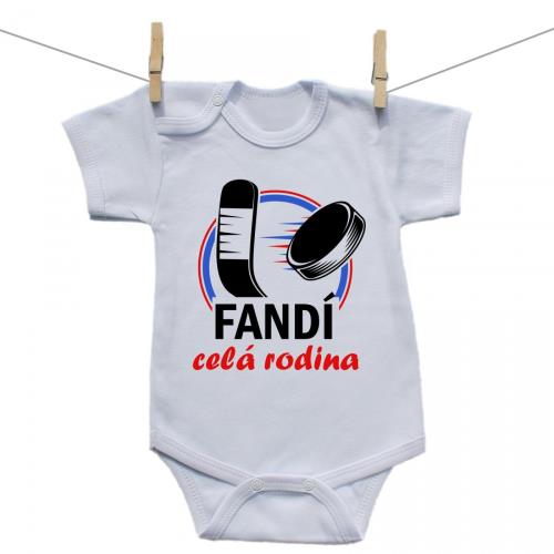 Boodyy Body s krátkym rukávom Fandí celá rodina 74 (6-9 mesiacov) 4694-81276