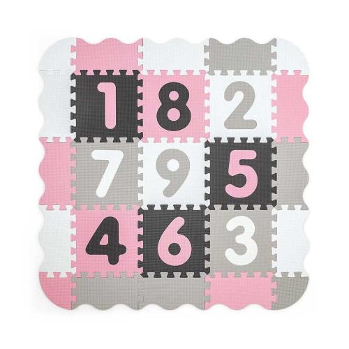 Penové puzzle podložka ohrádka Milly Mally Jolly 3x3 Digits Pink Grey , 20C56075