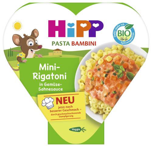 HiPP BIO Mini-Rigatoni so zeleninou v smotanovej omáčke od 1 roku