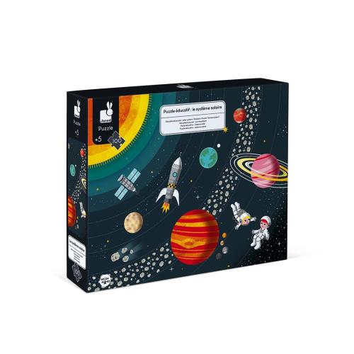 Janod Vzdelávacie puzzle Vesmír a slnečná sústava 100 ks