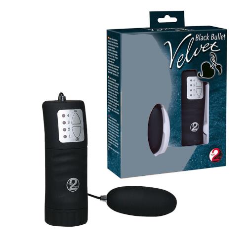 You2Toys Velvet Black Bullet vibračné vajíčko